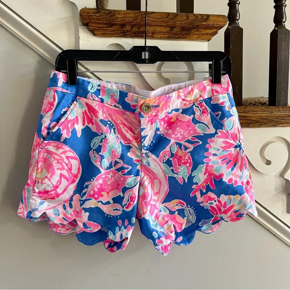 Lilly Pulitzer 5” Buttercup Bay Dreamin Stretch Shorts, Size 2 - Picture 6 of 7